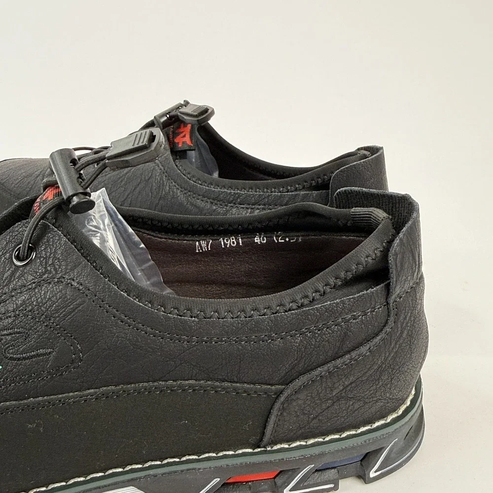 KLKYKO AW7 1981 Men Black Casual Comfort Shoes Toggle Lace EU46 (US 11 Fit) EUC